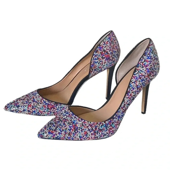 INC | Kenjay 20 Rhinestone Embellished Pointed Toe Stiletto Heels Size 11M - Picture 3 of 10